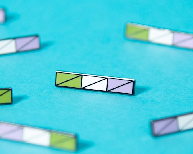 The Genderqueer Bar Enamel Pin