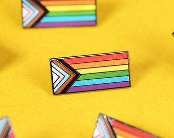 The Progress Pride Flag Enamel Pin