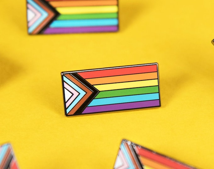 The Progress Pride Flag Enamel Pin