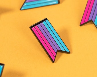 The Androgyne Ribbon Enamel Pin