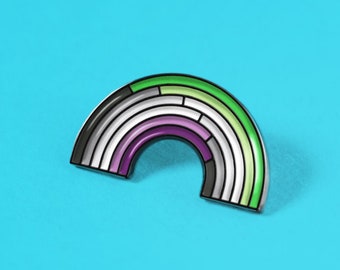 The Aroace Rainbow Enamel Pin