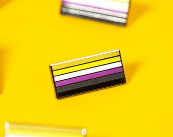 The Non-Binary Flag Enamel Pin