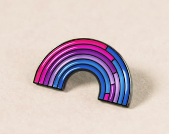 Bisexual Rainbow Pin — Gay Pride Badge Accessory Pansexual Bi Queer Omnisexual Sticker Flag Bracelet Necklace Ring Earring Enamel Patch