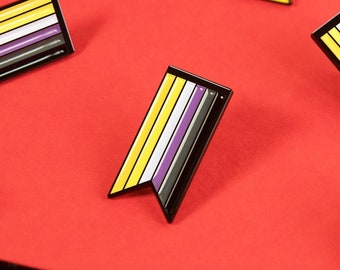 The Non-Binary Ribbon Enamel Pin