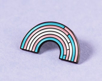 The Trans Rainbow Enamel Pin