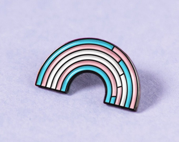 The Trans Rainbow Enamel Pin