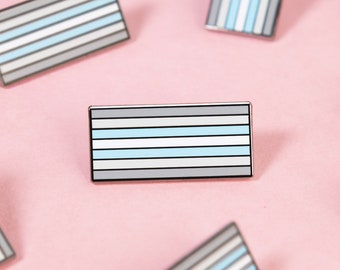 Demiboy Flag Pin — Demigender Pride Badge Deminonbinary Nonbinary Demigirl Demifluid Demiflux Gender Dysphoria Demiman Genderfluid Demiguy