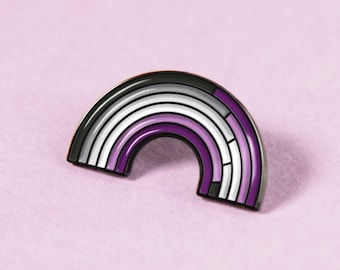 The Asexual Rainbow Enamel Pin