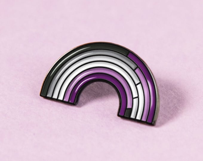 The Asexual Rainbow Enamel Pin