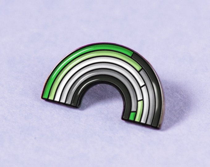The Aromantic Rainbow Enamel Pin