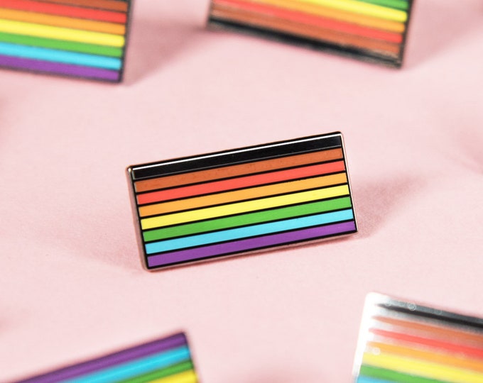The Inclusive Rainbow Flag Enamel Pin
