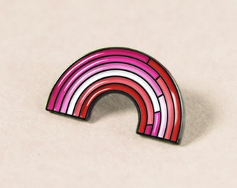 The Lesbian Rainbow Enamel Pin