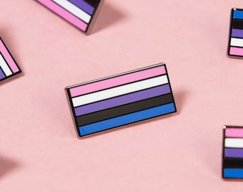 The Genderfluid Flag Enamel Pin