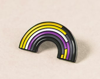 The Non-Binary Rainbow Enamel Pin