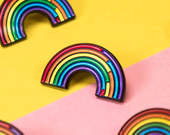 Rainbow Pinwheel Pride Enamel Pin – Colorful LGBTQ+ Lapel Pin For Jackets, Bags & Hats - View #9