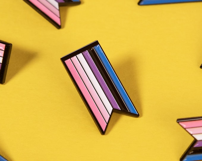 The Genderfluid Ribbon Enamel Pin
