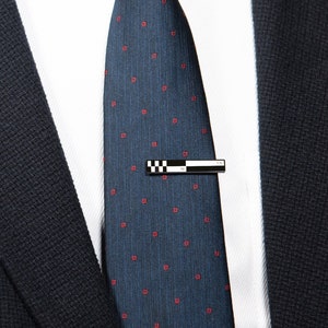 The "1:5 Scale Bar" Tie Bar — Architecture Formal Wear Interior Designer Black Suit Clip Wedding Engineer Surveyor Drawings Graduation Gift