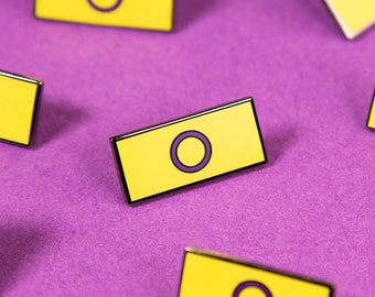 The Intersex Flag Enamel Pin