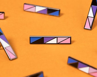 The Genderfluid Bar Enamel Pin