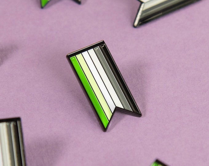 The Aromantic Ribbon Enamel Pin