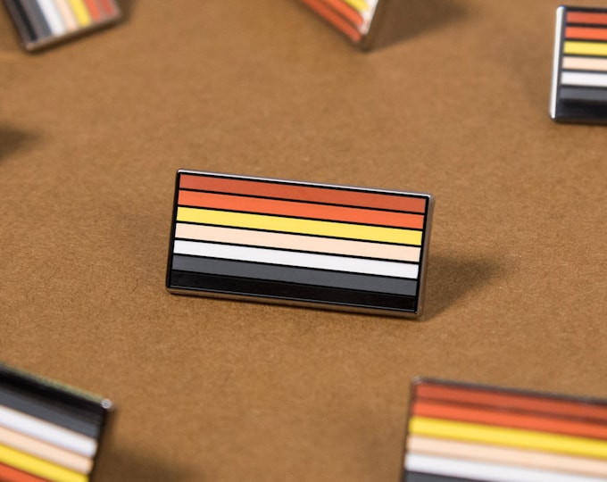 The Bear Pride Flag Enamel Pin