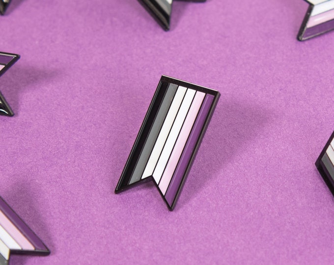 The Asexual Ribbon Enamel Pin