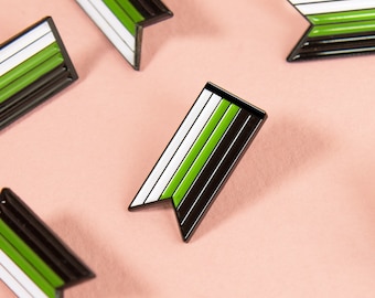 The Neutrois Ribbon Enamel Pin