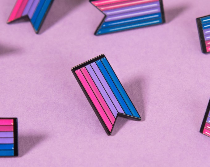The Bisexual Ribbon Enamel Pin