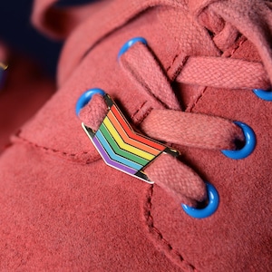 Rainbow Pride Shoelaces Subtle LGBT Pride Accessory Gradient Pride Flag Lace Lock Sneaker Charm Gay Lesbian Bisexual Queer Gift Present image 7