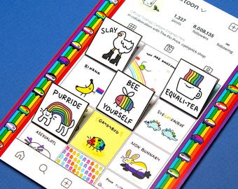 Pride Pun 4-Pin Bundle — The Pin Prick X Teabag Cartoon