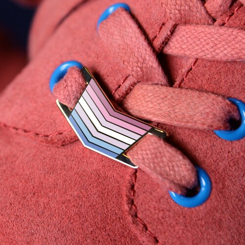 Bigender Lace Locks Pride Shoelace Charm Pendant Bracelet Etsy UK