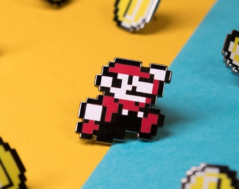 Pixel Mario Enamel Pin — Gamer Gift Kart Piranha 1-Up Luigi 64 Earrings Video Yoshi Charm Card Box Poster Charm Style Gameboy Arcade Costume