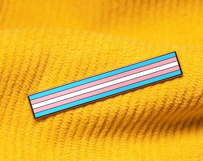 The Long Transgender Flag Pin