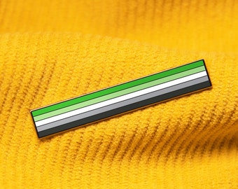 The Long Aromantic Flag Pin