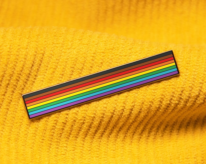 The Long Inclusive Rainbow Flag Pin