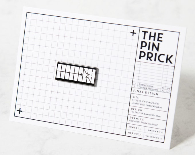 The "Staircase in Plan" Enamel Pin