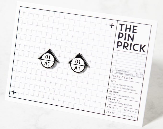 The "Section Line CAD Symbol" Enamel Pin