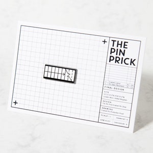 The "Staircase in Plan" Enamel Pin — Architecture Badges Interior Designer Architect  Print Drawing Poster AutoCAD Secret Santa Gift Present