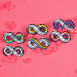 Infinitely Trans Pin (Variations) — LGBT Pride Subtle Accessory Infinity Love Bracelet Ring Non-binary Transgender Badge Pronoun Gift Queer