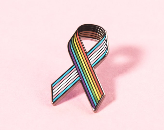 Rainbow Cancer Awareness Ribbon: OUTpatients + The Pin Prick Charity Pin