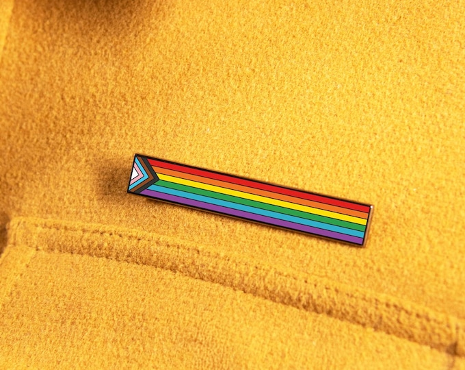 The Long Progress Rainbow Flag Pin