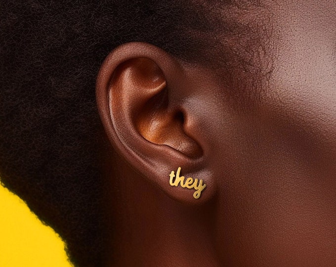 She/They Pronoun Earrings