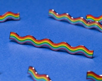 The Rainbow Wave Pride Pin