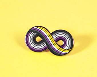 Infinitely Nonbinary-Asexual Enamel Pin