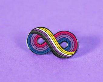 Infinitely Nonbinary-Bisexual Enamel Pin