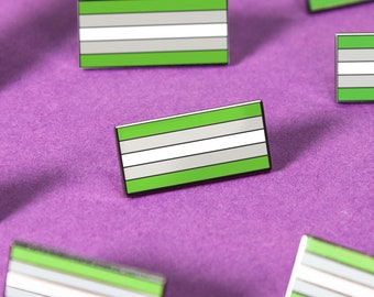 The Greyromantic Flag Enamel Pin