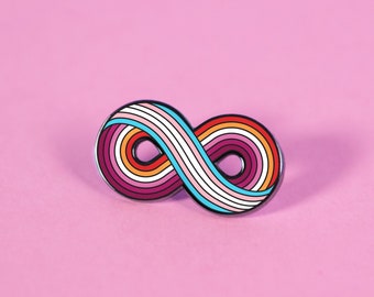 Infinitely Trans-Lesbian Enamel Pin