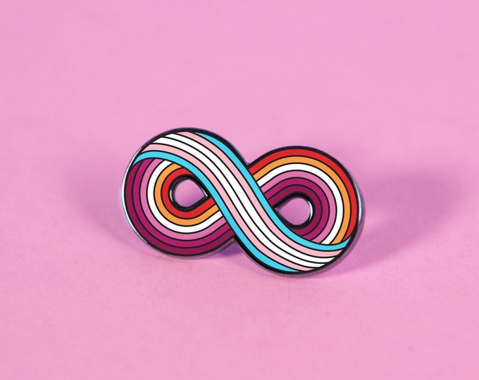Infinitely Trans-Lesbian Enamel Pin