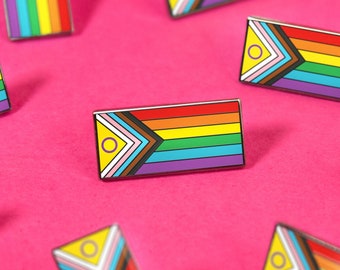 The Intersex-Inclusive Progress Pride Flag Enamel Pin