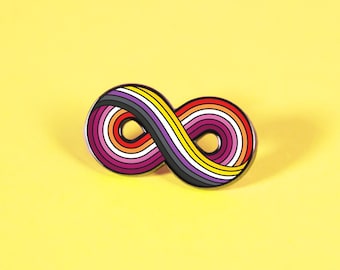 Infinitely Nonbinary-Lesbian Enamel Pin